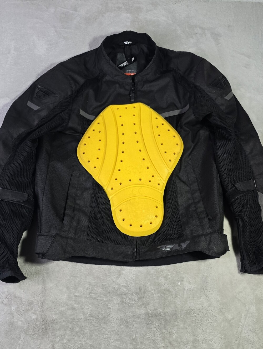 Fly Racing Strata Jacket Black N- RN # 104096 Windproof, waterproof Sz Med